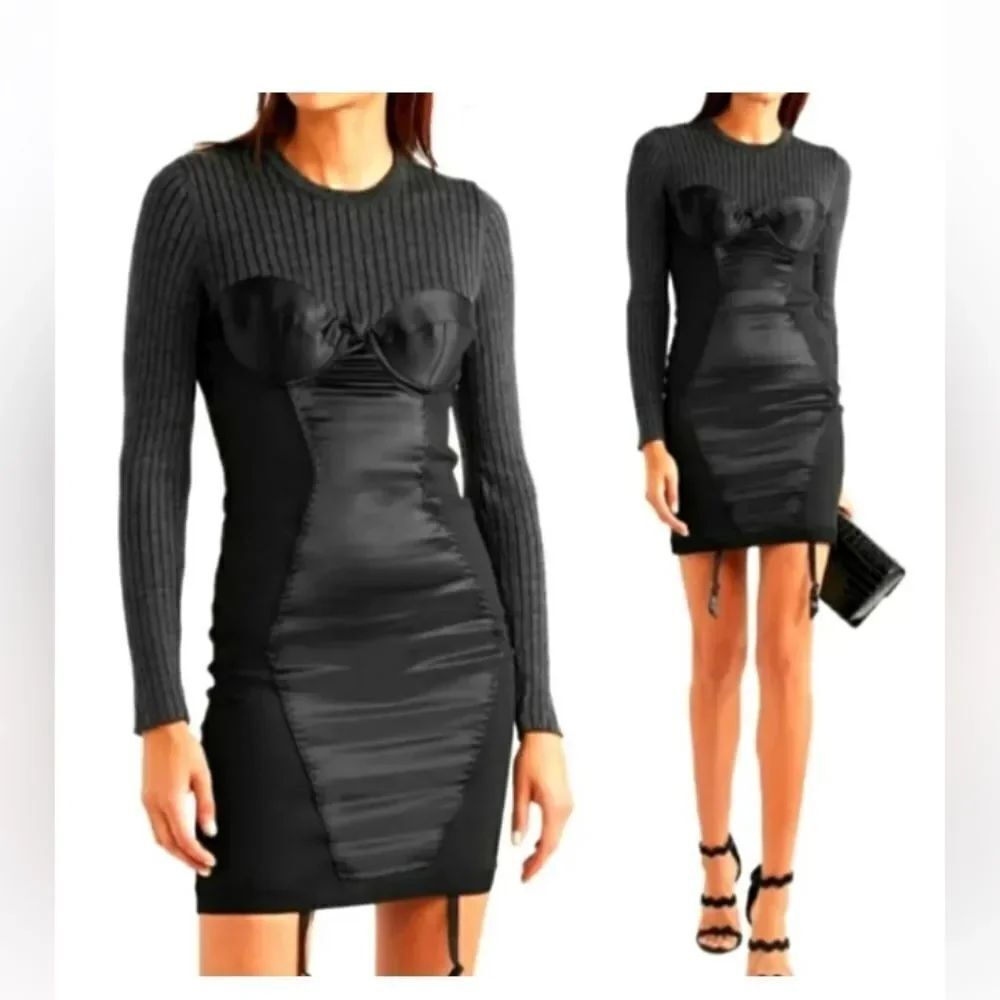 Moschino Couture gathers corset dress, M